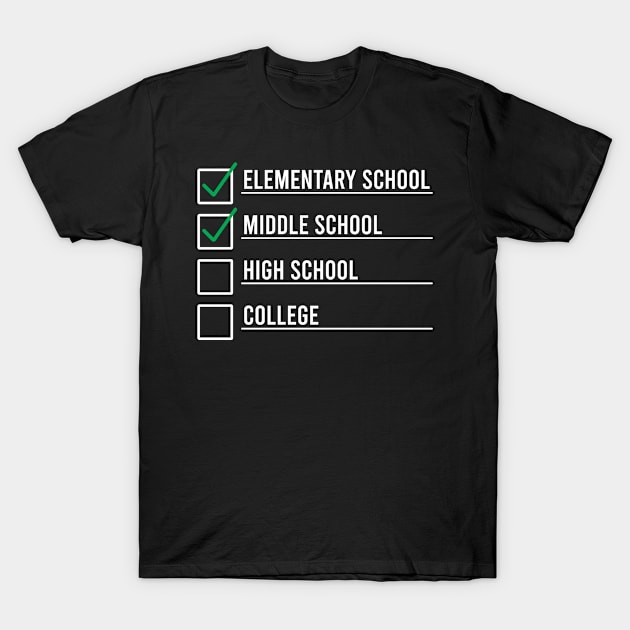 Funny Middle School Student Graduation Graduate T-Shirt by FOZClothing